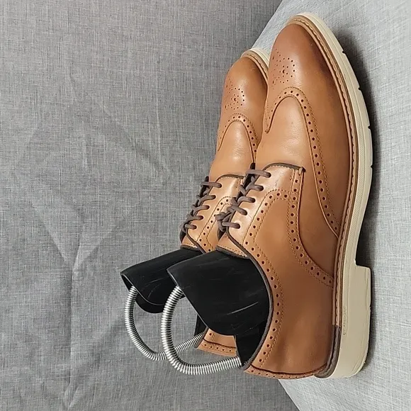 Cole Haan Go To Wing Oxford Wingtip Dress  Men's 12M Brown Dress Shoes C34120