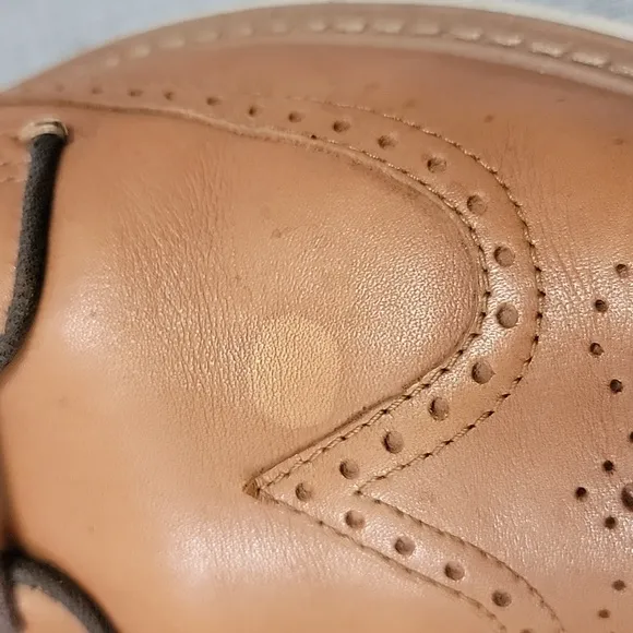 Cole Haan Go To Wing Oxford Wingtip Dress  Men's 12M Brown Dress Shoes C34120