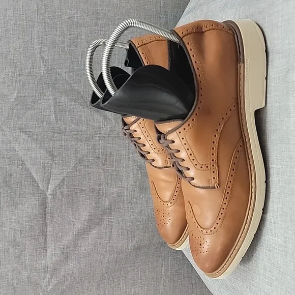 Cole Haan Go To Wing Oxford Wingtip Dress  Men's 12M Brown Dress Shoes C34120
