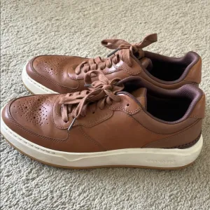 Cole Haan Grand 360 Men’s Crossover Leather Sneaker Shoe 9 British Tan/Ivory