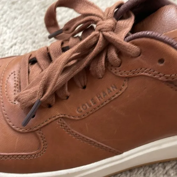Cole Haan Grand 360 Men’s Crossover Leather Sneaker Shoe 9 British Tan/Ivory