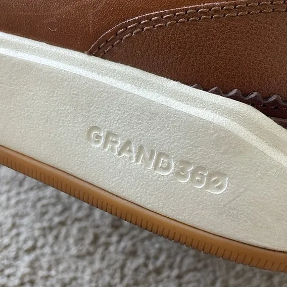Cole Haan Grand 360 Men’s Crossover Leather Sneaker Shoe 9 British Tan/Ivory