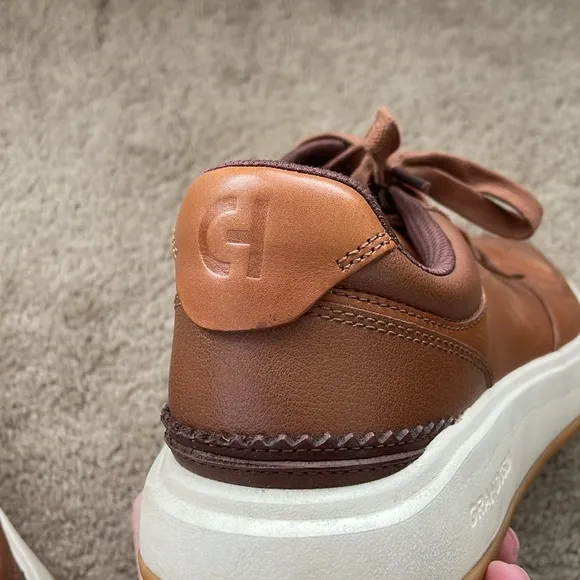 Cole Haan Grand 360 Men’s Crossover Leather Sneaker Shoe 9 British Tan/Ivory