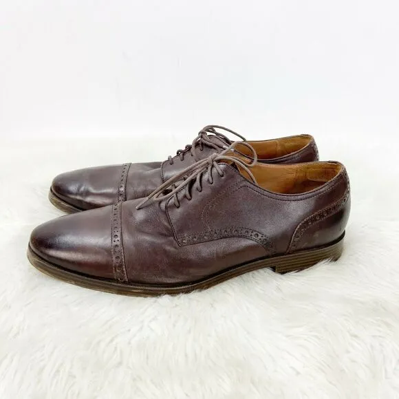 Cole Haan Grand OS 11 M Mens Brown Oxford Dress Shoes