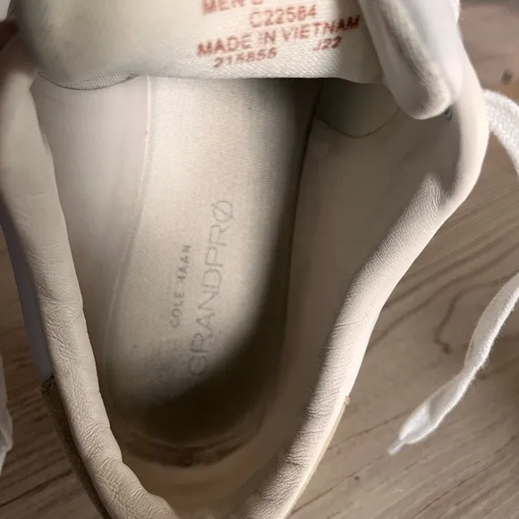 Cole Haan Grand Pro white tennis sneakers leather size 11.5 W