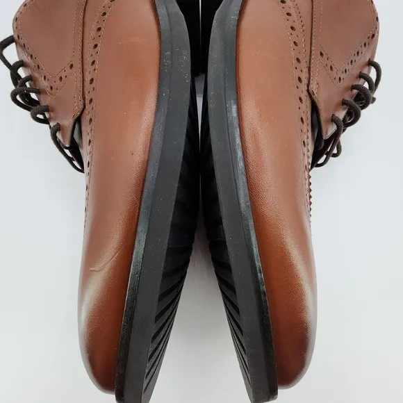 Cole Haan Grand  Shoes Mens 13 M British Tan Dress Wingtip Oxford C37330 NEW