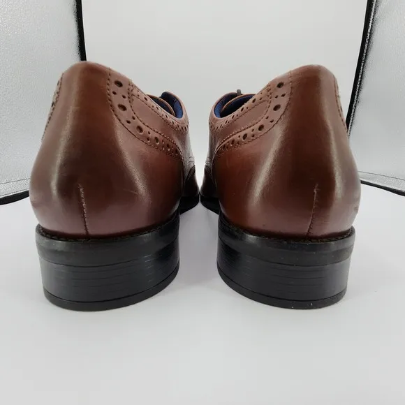 Cole Haan Grand  Shoes Mens 13 M British Tan Dress Wingtip Oxford C37330 NEW