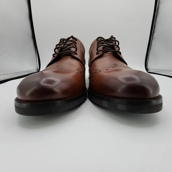Cole Haan Grand  Shoes Mens 13 M British Tan Dress Wingtip Oxford C37330 NEW