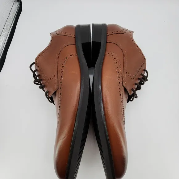 Cole Haan Grand  Shoes Mens 13 M British Tan Dress Wingtip Oxford C37330 NEW