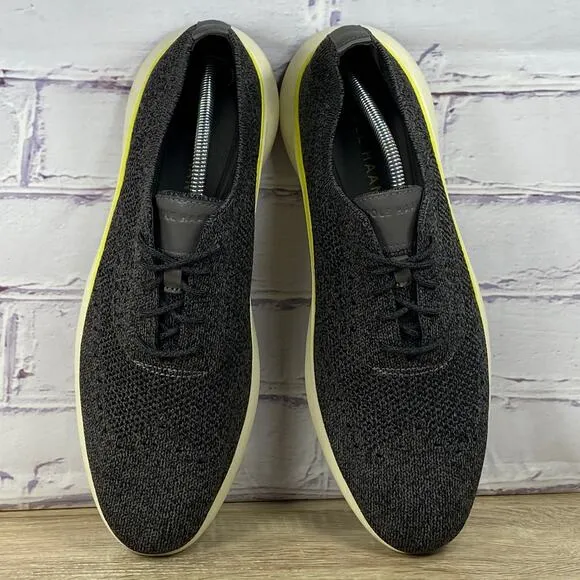Cole Haan Grand Troy Gray Oxford Shoes Men's 12 Stitchlite Knit Dress Sneakers