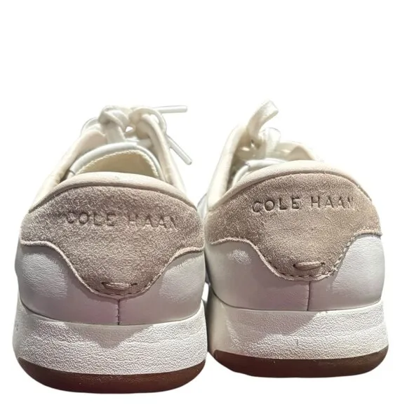 Cole Haan GrandPro Tennis Minimalist Leather Sneaker 10 Lace Up Low Optic White