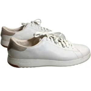Cole Haan GrandPro Tennis Minimalist Leather Sneaker 10 Lace Up Low Optic White