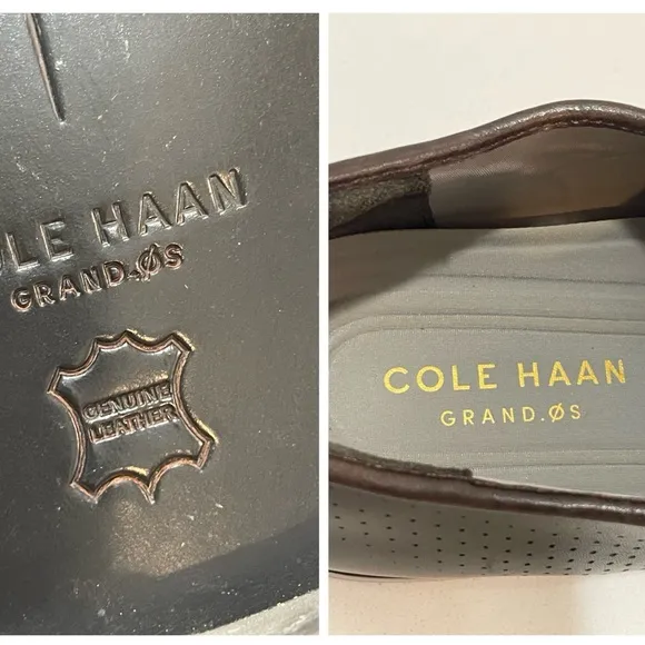 Cole Haan Leather Perforated Laceup Hard Bottom Mens Dress Shoes