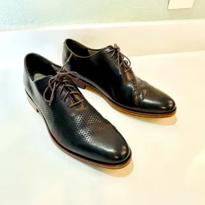 Cole Haan Leather Perforated Laceup Hard Bottom Mens Dress Shoes