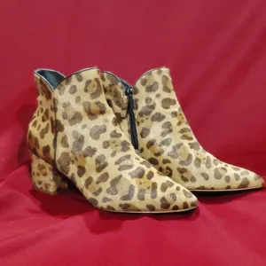 Cole Haan leopard print calf skin side zip Chelsea boot