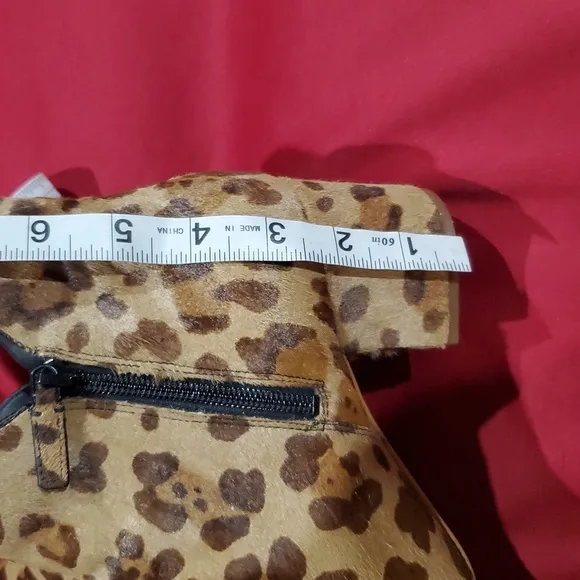 Cole Haan leopard print calf skin side zip Chelsea boot