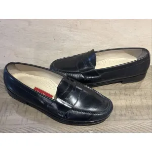 Cole Haan Loafer Shoe leather Black Mens Size 11 D Slip on Pinch Penny 03503