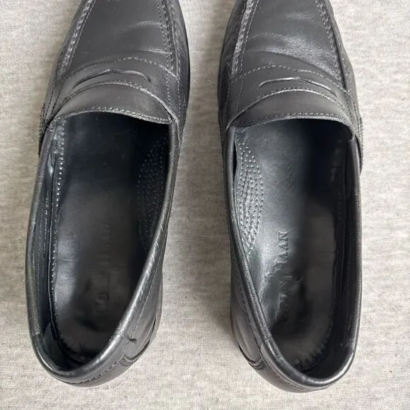 Cole Haan Men's Black Leather Slip On Loafers Shoes Size 10M N Heel C09700