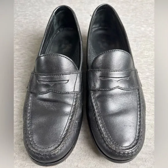 Cole Haan Men's Black Leather Slip On Loafers Shoes Size 10M N Heel C09700