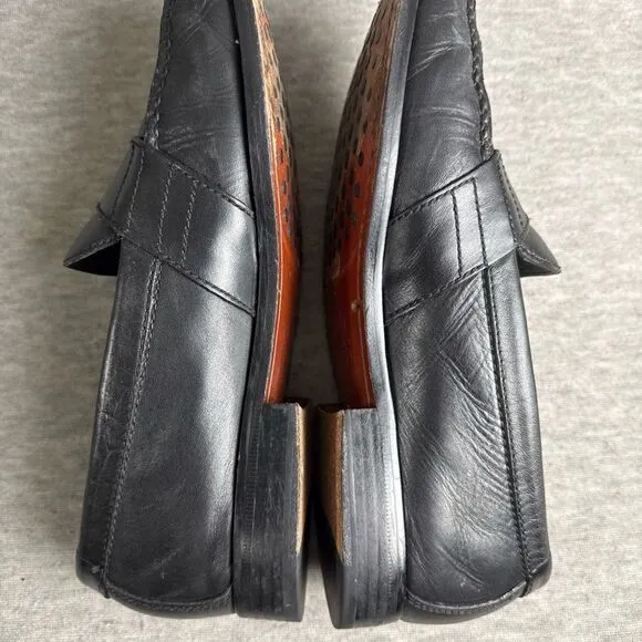 Cole Haan Men's Black Leather Slip On Loafers Shoes Size 10M N Heel C09700