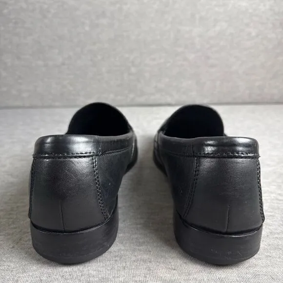 Cole Haan Men's Black Leather Slip On Loafers Shoes Size 10M N Heel C09700