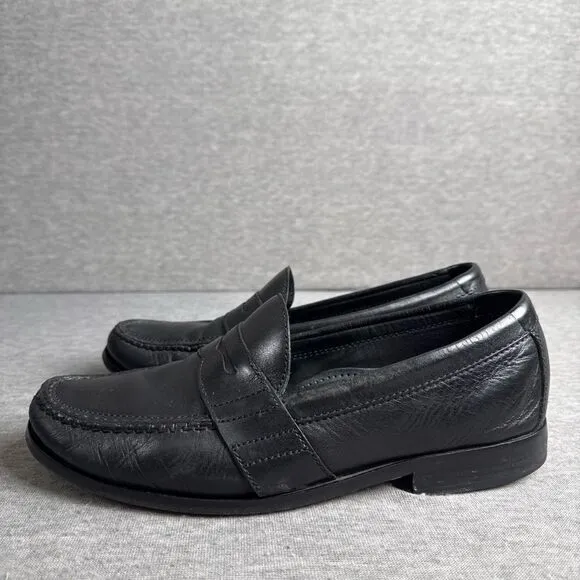 Cole Haan Men's Black Leather Slip On Loafers Shoes Size 10M N Heel C09700