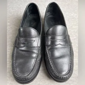 Cole Haan Men's Black Leather Slip On Loafers Shoes Size 10M N Heel C09700