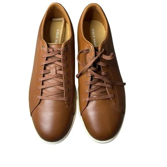Cole Haan Men's Grand Crosscourt II SneakerBrown Leather White Sole NEW sz 9.5