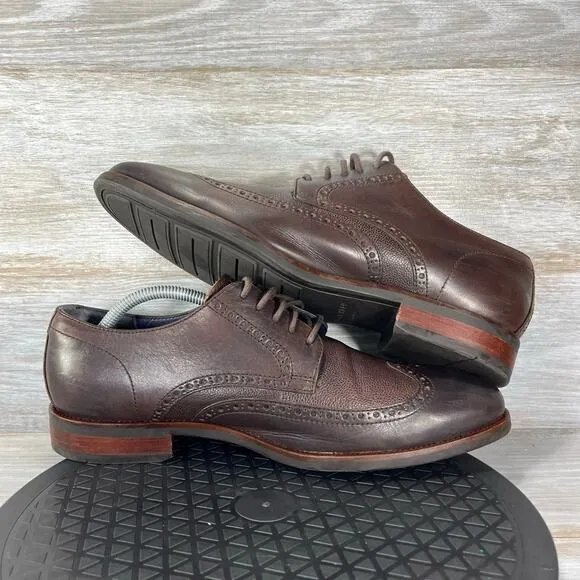Cole Haan Mens Grand OS Watson Wingtip Leather Oxford Dress Shoes Size 10.5