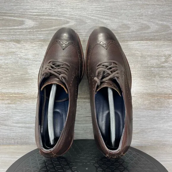 Cole Haan Mens Grand OS Watson Wingtip Leather Oxford Dress Shoes Size 10.5