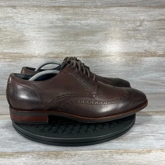 Cole Haan Mens Grand OS Watson Wingtip Leather Oxford Dress Shoes Size 10.5