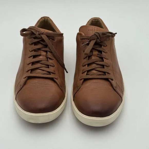 COLE HAAN Mens Grandpro Tennis Sneakers Brown Lace Up Shoes C26521 Size 9.5