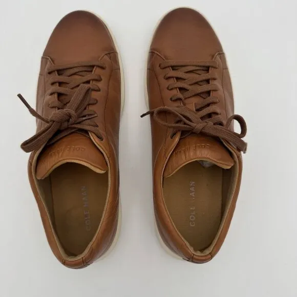 COLE HAAN Mens Grandpro Tennis Sneakers Brown Lace Up Shoes C26521 Size 9.5