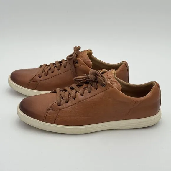 COLE HAAN Mens Grandpro Tennis Sneakers Brown Lace Up Shoes C26521 Size 9.5