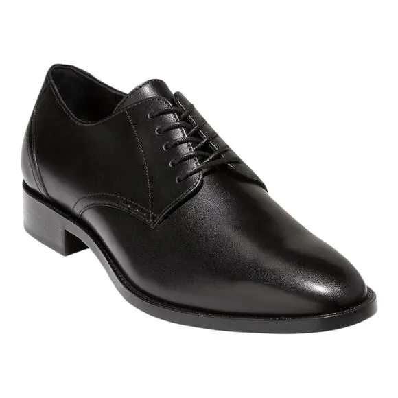 Cole Haan Men's Hawthorne Plain Oxford Leather Dress Shoes Black Size 9 1/2
