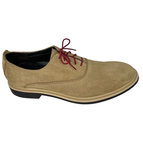 Cole Haan Men's Tan Beige Suede Oxford Nike Air Sole Casual Dress Shoes Size 11M