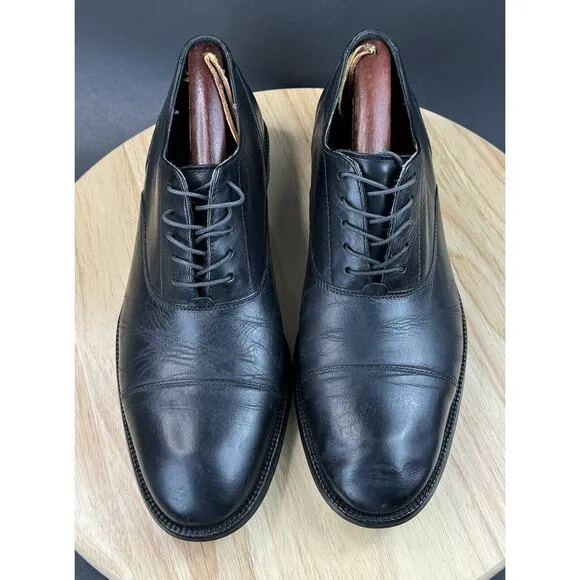 Cole Haan Mens Willams C12202 Black Leather Cap Toe Oxford Dress Shoes Size 9.5M