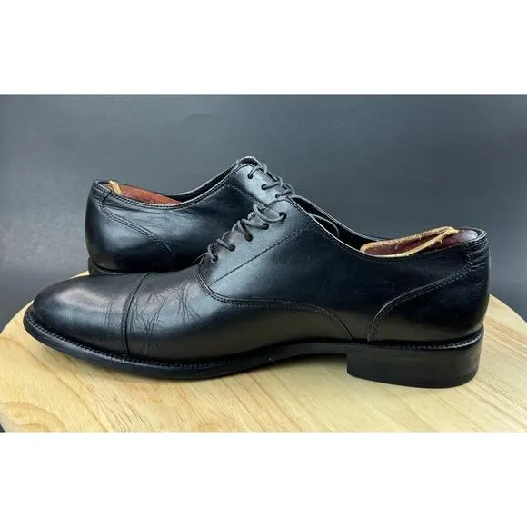 Cole Haan Mens Willams C12202 Black Leather Cap Toe Oxford Dress Shoes Size 9.5M