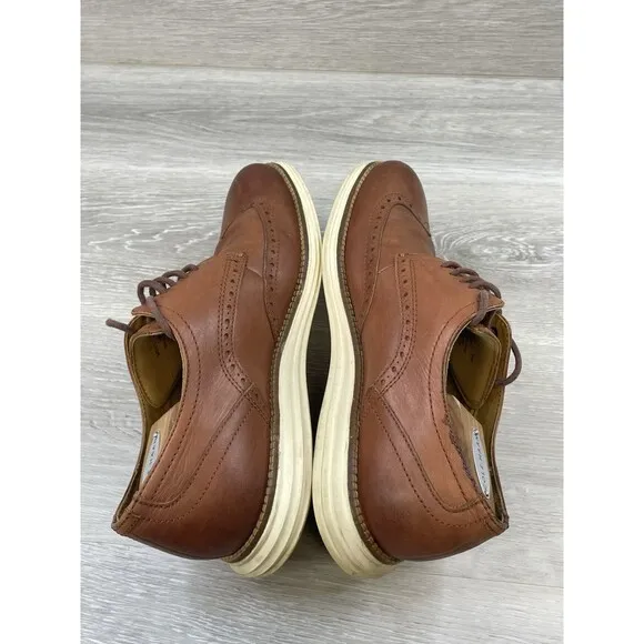 Cole Haan ØriginalGrand C26471 Oxford Mens 10M Brown Leather Wingtip Dress Shoes