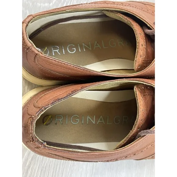Cole Haan ØriginalGrand C26471 Oxford Mens 10M Brown Leather Wingtip Dress Shoes