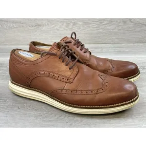 Cole Haan ØriginalGrand C26471 Oxford Mens 10M Brown Leather Wingtip Dress Shoes