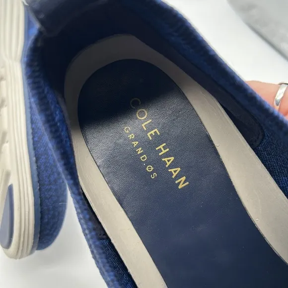 Cole Haan Shoes Mens Sz 11.5 Grand OS Blue Knit Wingtip Oxford Dress Sneakers