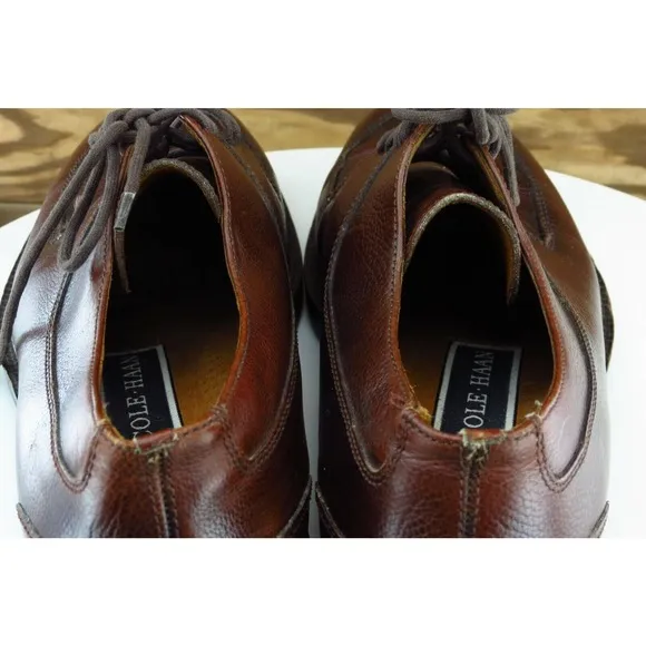 Cole Haan Shoes Sz 8.5 M Round Toe Brown Derby Oxfords Leather Men 14172‎