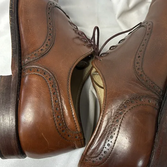 Cole Haan vintage Traditionals Cognac Leather Saddle Shoes size 9 1/2