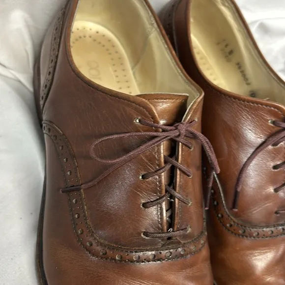 Cole Haan vintage Traditionals Cognac Leather Saddle Shoes size 9 1/2