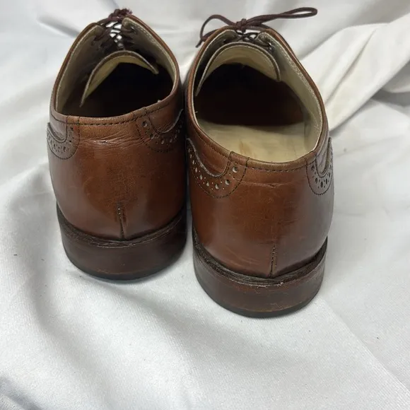 Cole Haan vintage Traditionals Cognac Leather Saddle Shoes size 9 1/2