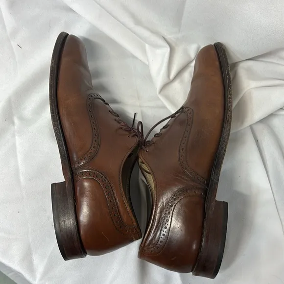 Cole Haan vintage Traditionals Cognac Leather Saddle Shoes size 9 1/2