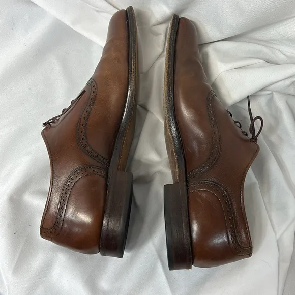 Cole Haan vintage Traditionals Cognac Leather Saddle Shoes size 9 1/2
