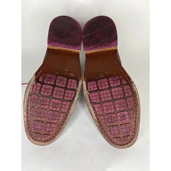 Cole Haan Gray Patent Leather Purple Pebbled Oxfords Shoes Men Sz 9M US/42EU