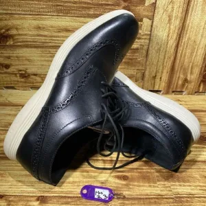 Cole Haan Men’s Size 9.5 Grand.OS Tour Black Leather Wing Oxford Dress Shoes